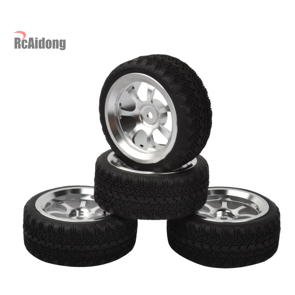 Колеса из алюминиевого сплава с шинами для гоночных автомобилей Tamiya TT01 TT01E TT02 HSP HPI