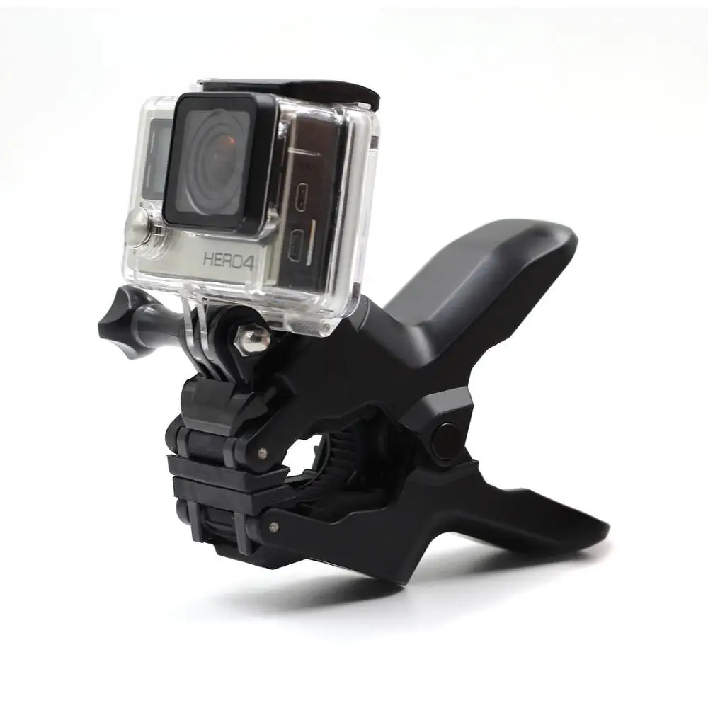Челюсти Гибкий зажим Крепление+ Регулируемая гусиная Крышка для Gopro Hero 7 6 5 4 Session для Go pro HD Xiaomi Yi AKASO SJCAM eken аксессуары - Цвет: Only Clamp Mount