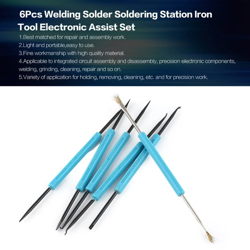 6 шт. Сварка припоя паяльная станция Утюг инструмент Электронный тепла помочь