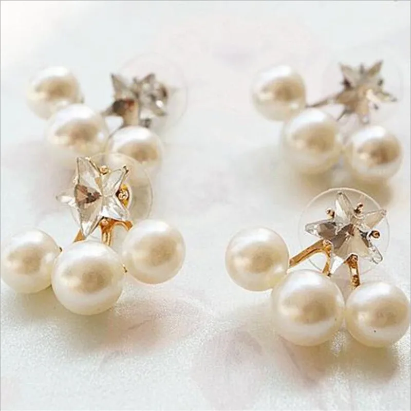 Женские серьги 2018 года с пятиугольной звездой темпераментные женские жемчугом