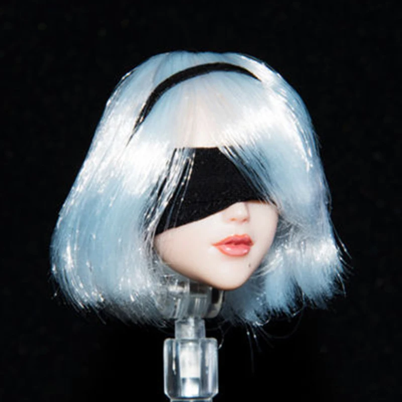 Масштаб 1/6 NieR headplay automata 2B девочка голова с белыми волосами лепка меч набор