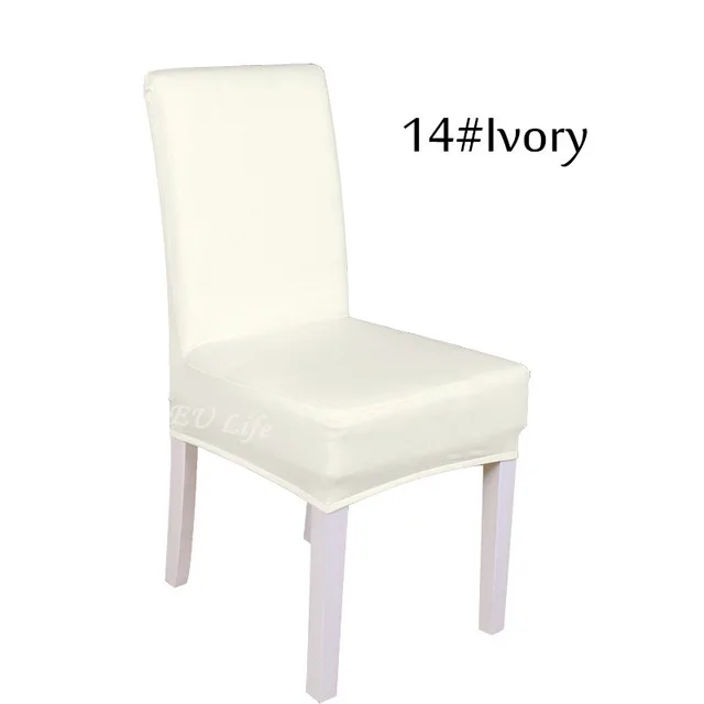 Ivory 1 шт. обеденный зал стрейчевый спандекс чехлы для стульев cadeira протектор Slipcover Декор housse de chaise для sillas bone silla gorras - Цвет: Ivory