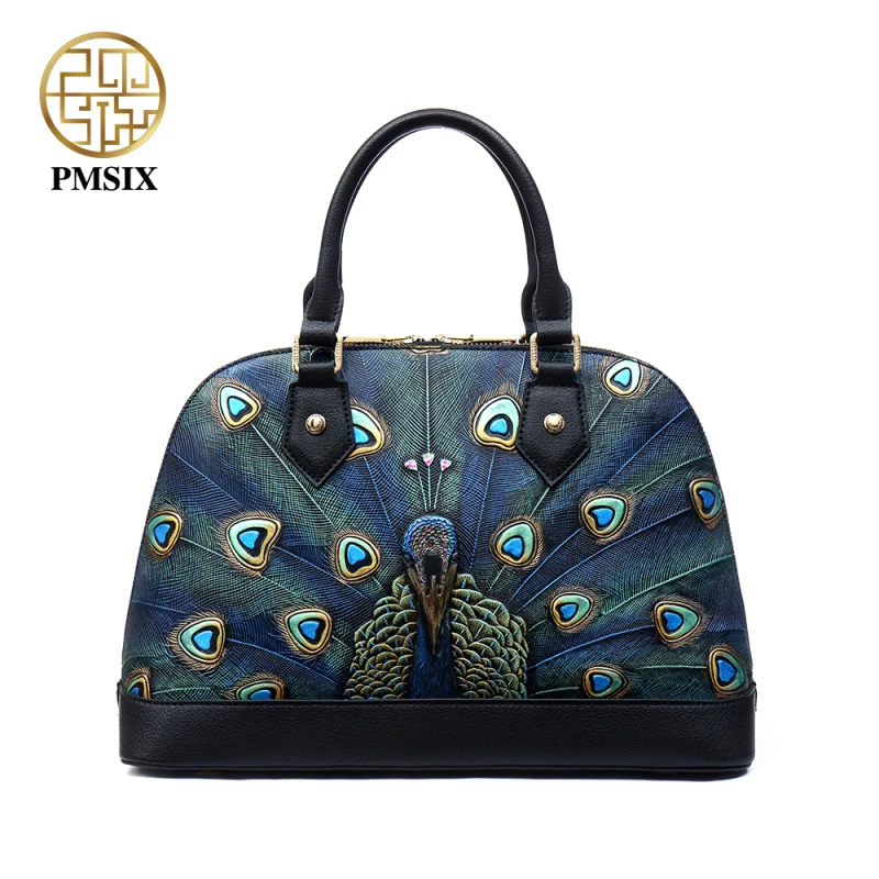 Женская сумка PMSIX брендовая дизайнерская женская тоут Сумки из натуральной кожи