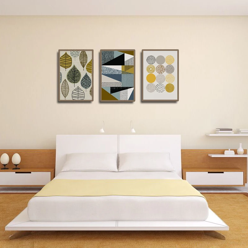 Unframed Wall Art Canvas Painting Nordic Style Geometry Picture Oil on Abstract for Home Room Decor | Дом и сад