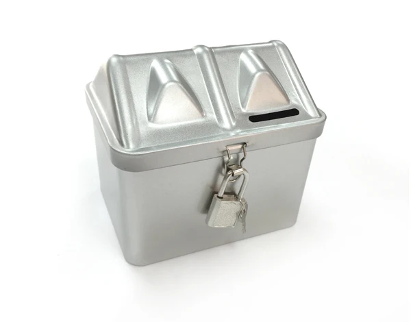 Креативная самодельная жестяная Запираемая копилка для монет контейнер