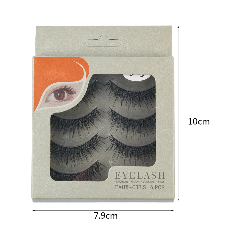 Мягкие синтетические ресницы для наращивания 4 пар/лот ручной работы макияжа |