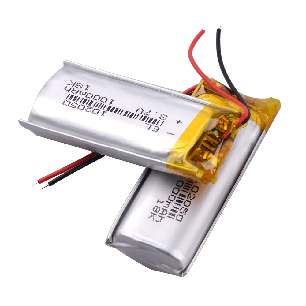 Литий полимерный аккумулятор 2/4 3 7 В 1000 мАч для MP3 MP4 GPS Bluetooth мини камеры Psp 102050
