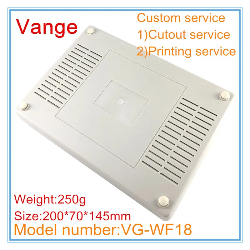5pcs/lot router project box 200*70*145mm IP54 ABS plastic junction case made by extrusion mould shell |