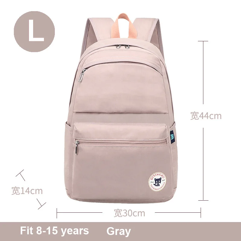 large H692C gray Простая школьная сумка в консервативном британском стиле для девочек и мальчиков, школьная сумка, школьные сумки из парусины для детей, подростков, студентов, мужчин, женщин, рюкзаки - Цвет: large H692C gray