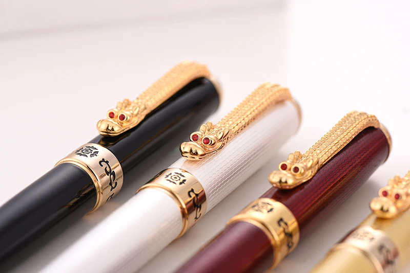 Jinhao Dragon перьевая ручка Роскошная Высококачественная tinta Caneta Tinteiro pena Stylo Plume Kaco металлическая ручка офисный подарок