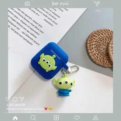 AD-21 История игрушек брелок Apple AirPods брелок мультфильм творческий подарок для Беспроводной наушников чехол силиконовый чехол - Цвет: AD-21