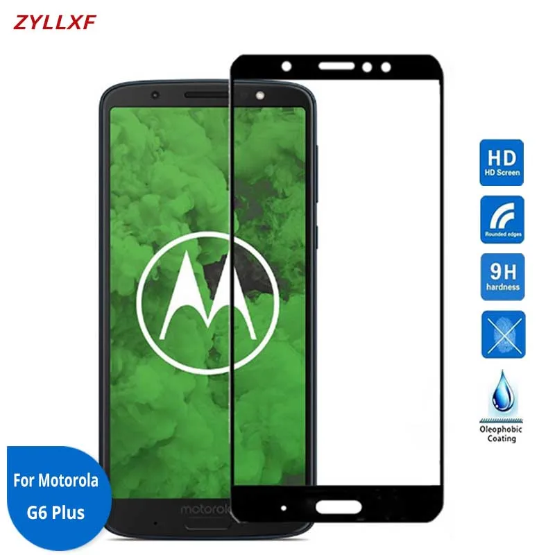 Для Motorola Moto G6 плюс полное покрытие закаленное Стекло 9 H 2.5D Защитная пленка для