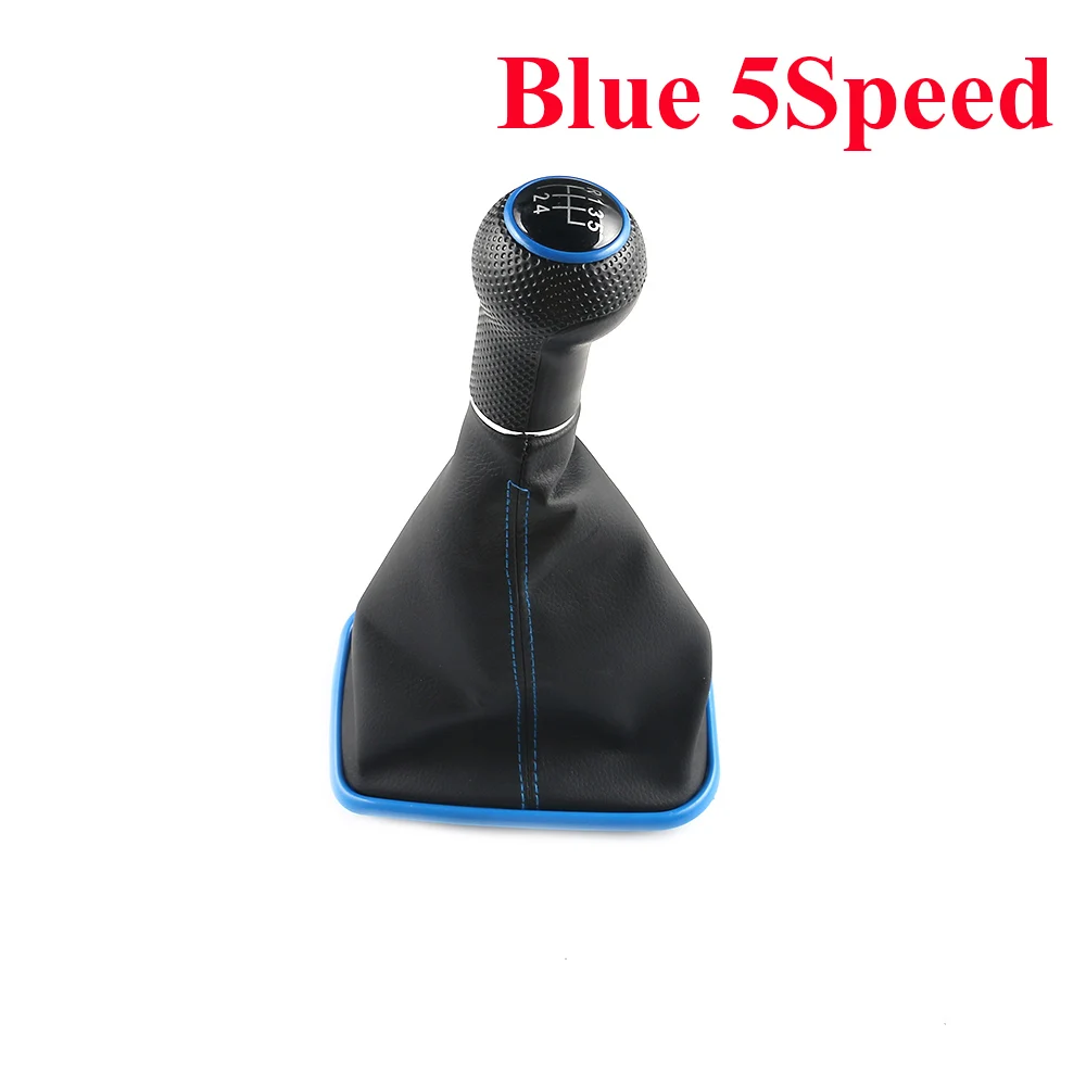 Blue 5Speed 5, 6 скоростей, автомобильная рукоятка для рычага переключения передач, переключатель, крышка для багажника Volkswagen 1999-2004 Golf 4 IV MK4 R32 Bora MT - Название цвета: Blue 5Speed