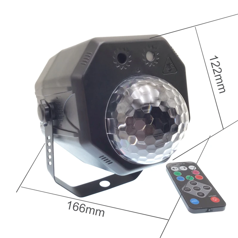 RGB светодиодный сценический светильник Хрустальный волшебный шар с RG лазерным