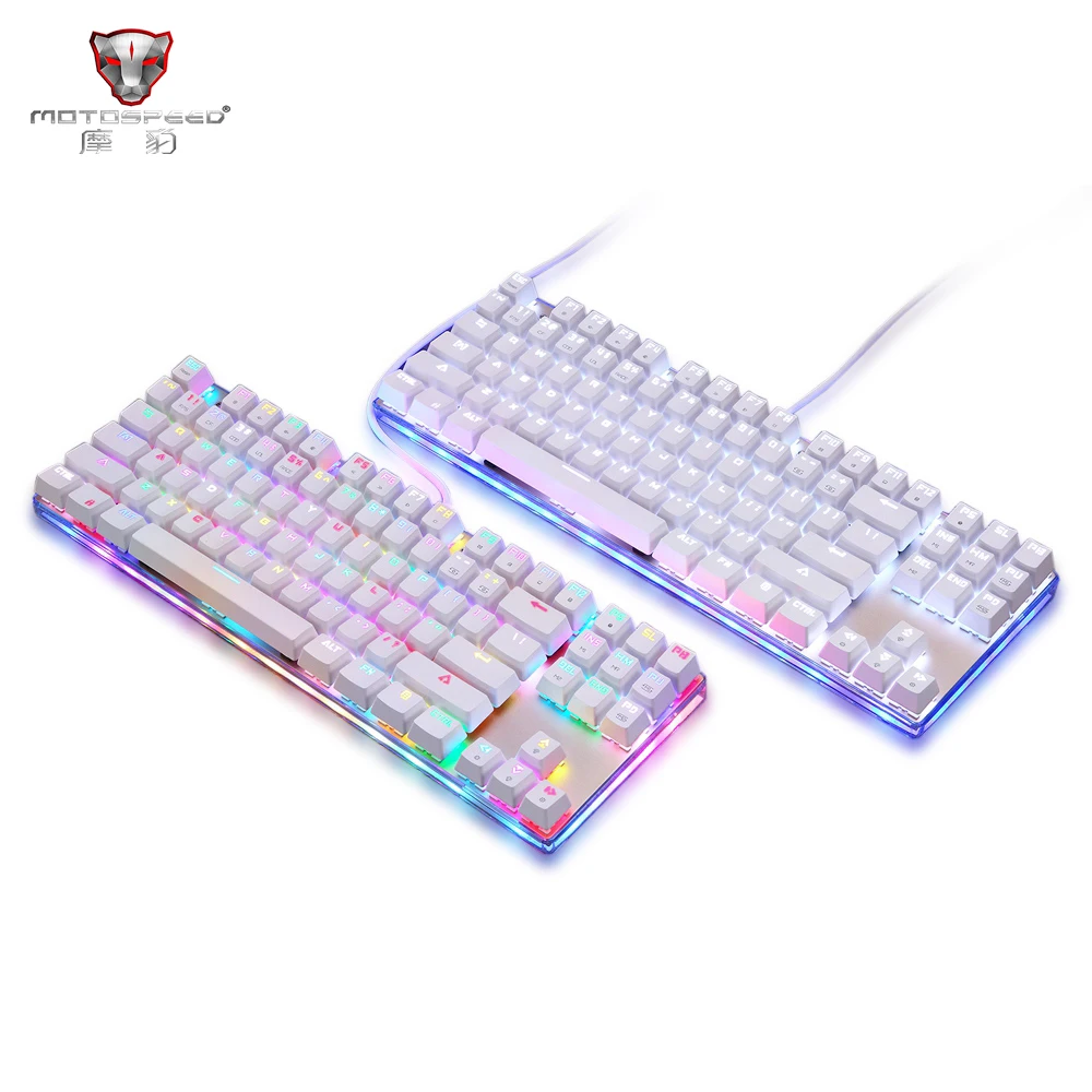 Motospeed оригинальная K87S механическая клавиатура RGB подсветка USB проводные