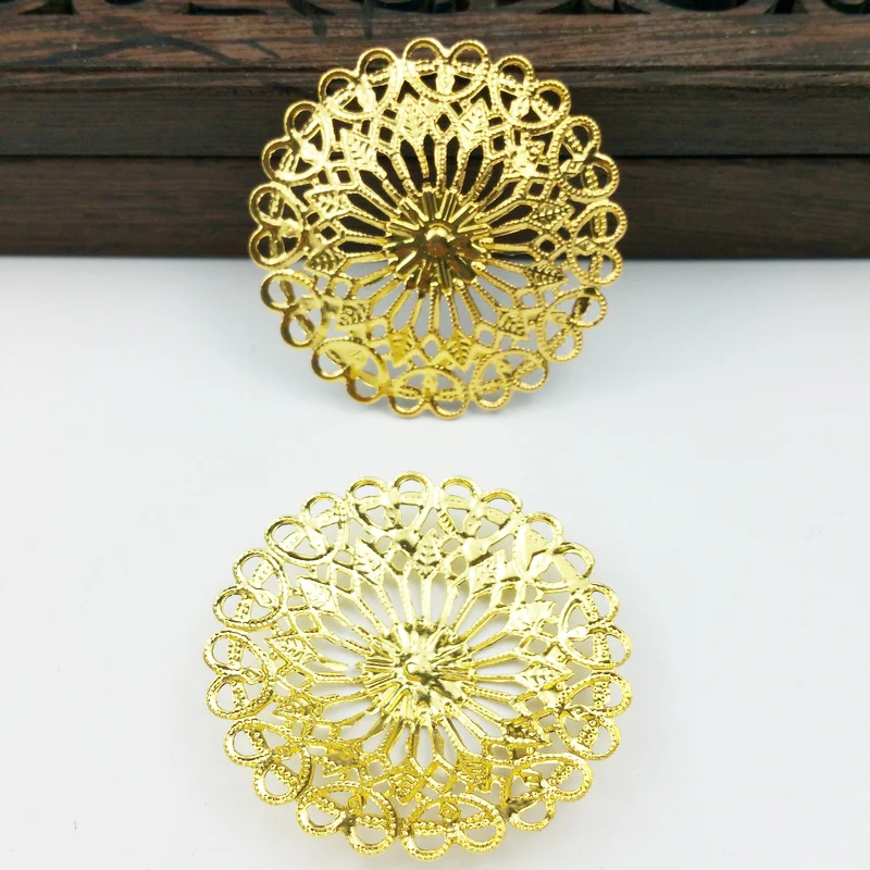 20 шт. 37 мм филигранные обертки металлические подвески для рукоделия ювелирные