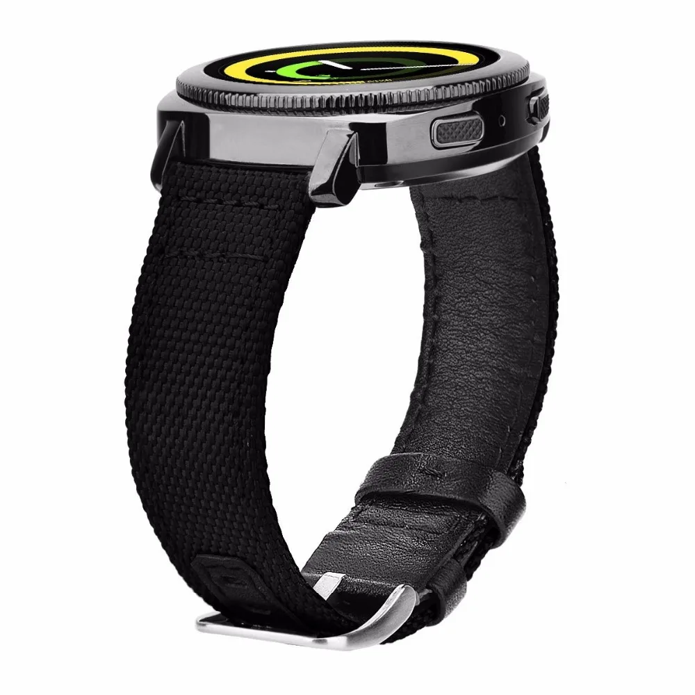 Шестерни Sport Band V-Моро 20 мм нейлон+ кожа для Samsung Шестерни Спорт/Шестерни S2 классический Бретели для нижнего белья Замена Шестерни спортивные ремешки