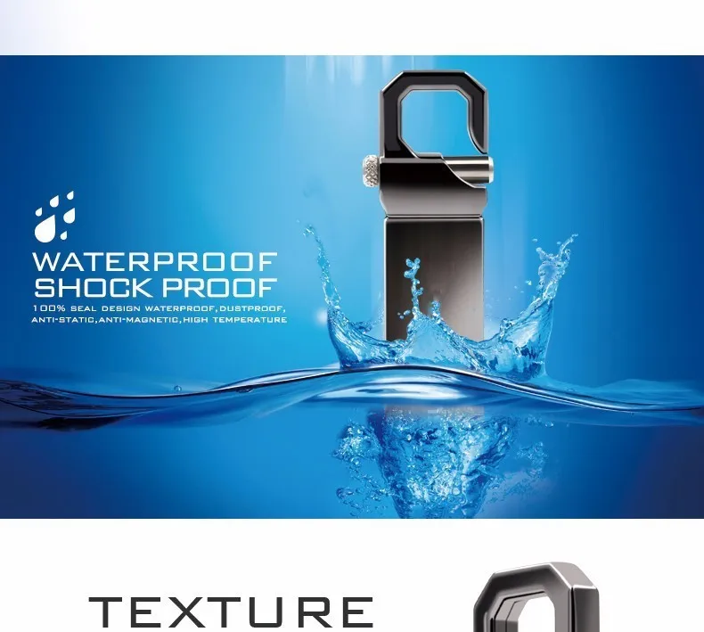 New USB Flash Drive 32GB 64GB Metal High Speed USB Stick Pendrive 128GB 8GB Real Capacity Pen Drive 16GB USB Flash