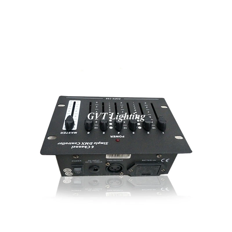 

6 Channel Simple DMX Controller Stage Light Equipment DMX Remote Portable Console/Controller DMX512 Stage Light Fixtures Control