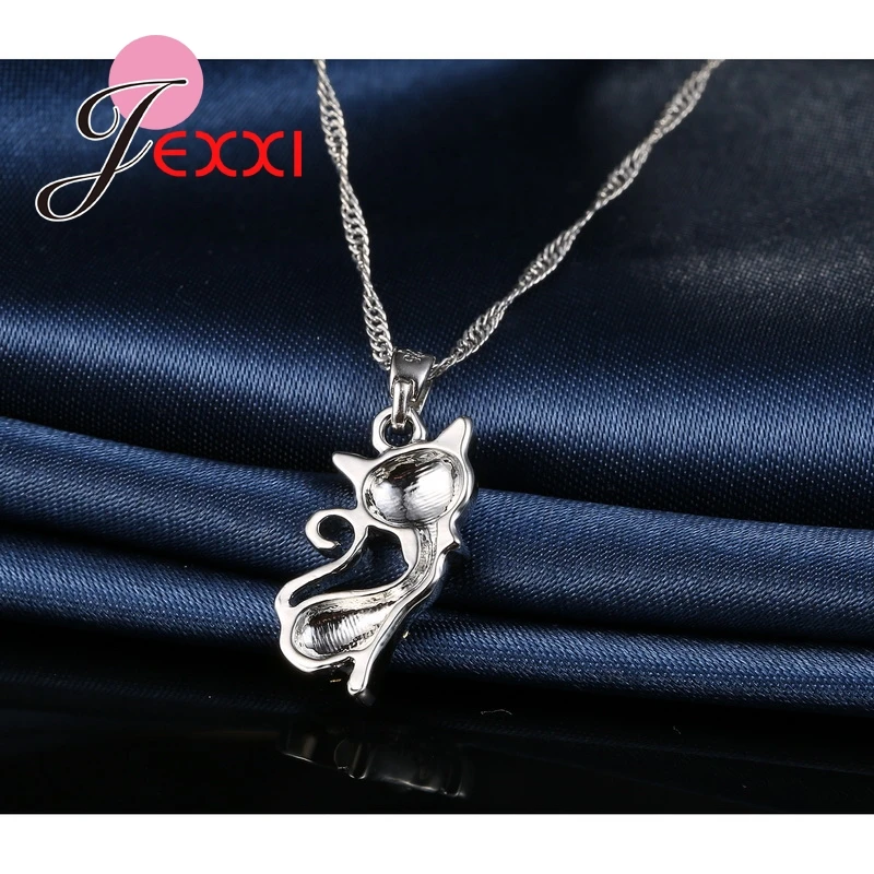 Ожерелье и серьги из серебра 925 пробы с фианитами|silver jewelry set|sterling silver setjewelry sets |