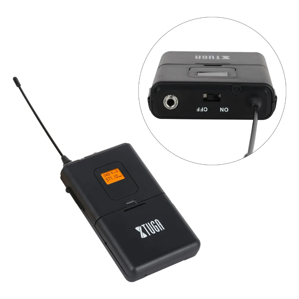 XTUGA GLXD8 портативная микрофонная система УВЧ с чехлом для переноски 2 Boydpack MIC BOX