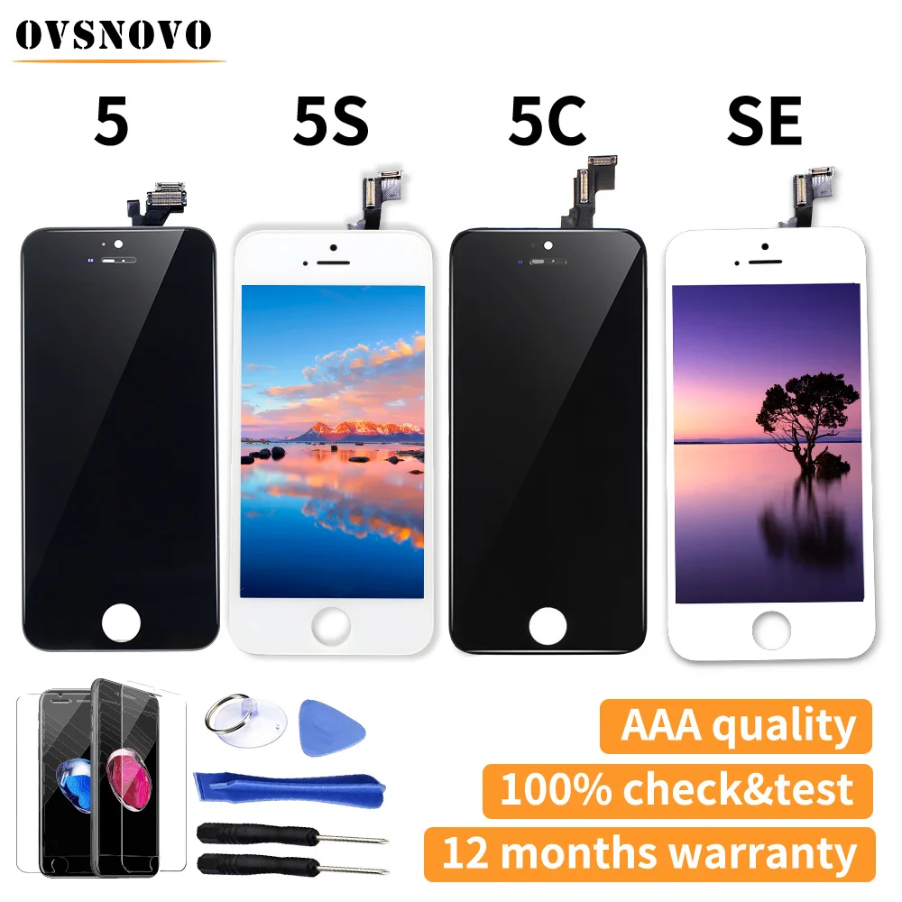 ЖК-дисплей для iPhone 5 5S SE 5C экран и сенсорный дигитайзер в сборе замена с подарками