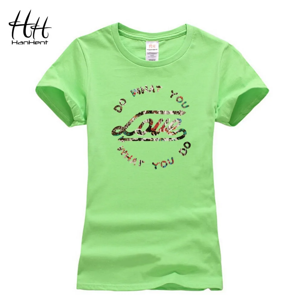 HanHent Do What You Love футболка Momen с коротким рукавом и круглым вырезом футболки модные