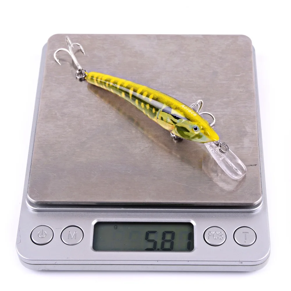 1 шт. 9 5 см 8 г рыболовные приманки воблер Minnow 6 # крючки 3D глаза воблеры