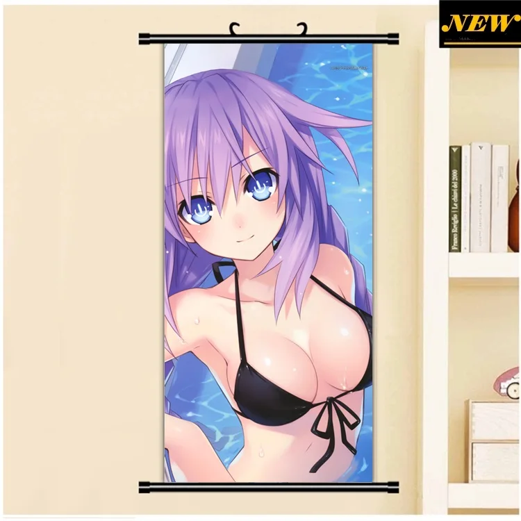 45x95 см компиляции сердце choujigen игра Нептун фиолетовый мультфильм аниме стены
