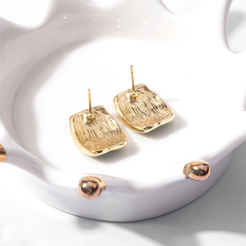 Женские серьги пусеты XZP винтажные геометрические Разноцветные из сплава