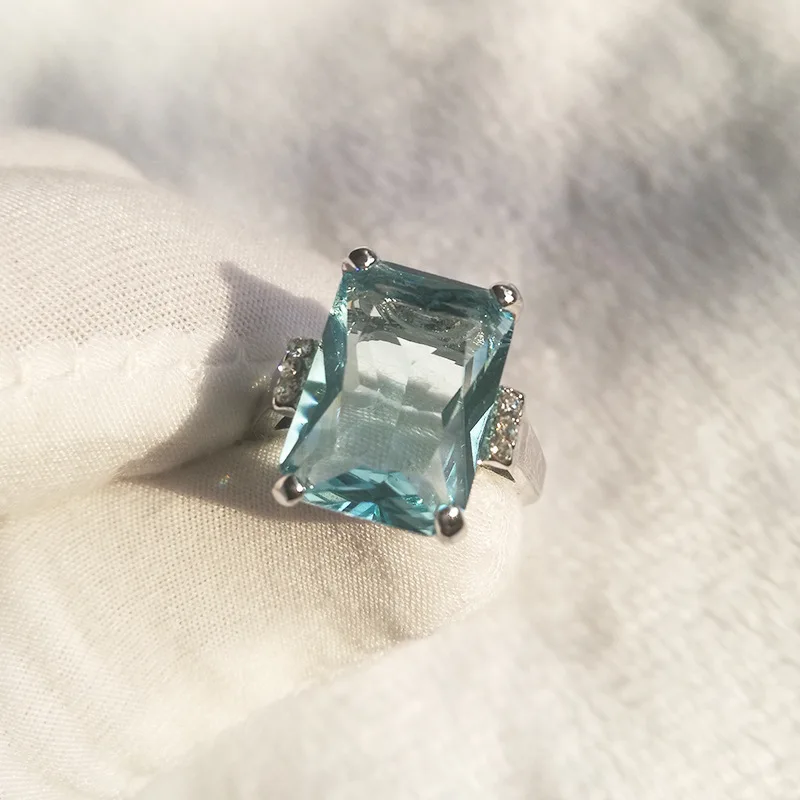 Женское серебряное обручальное кольцо Bijoux Anel роскошное с кубическим цирконием