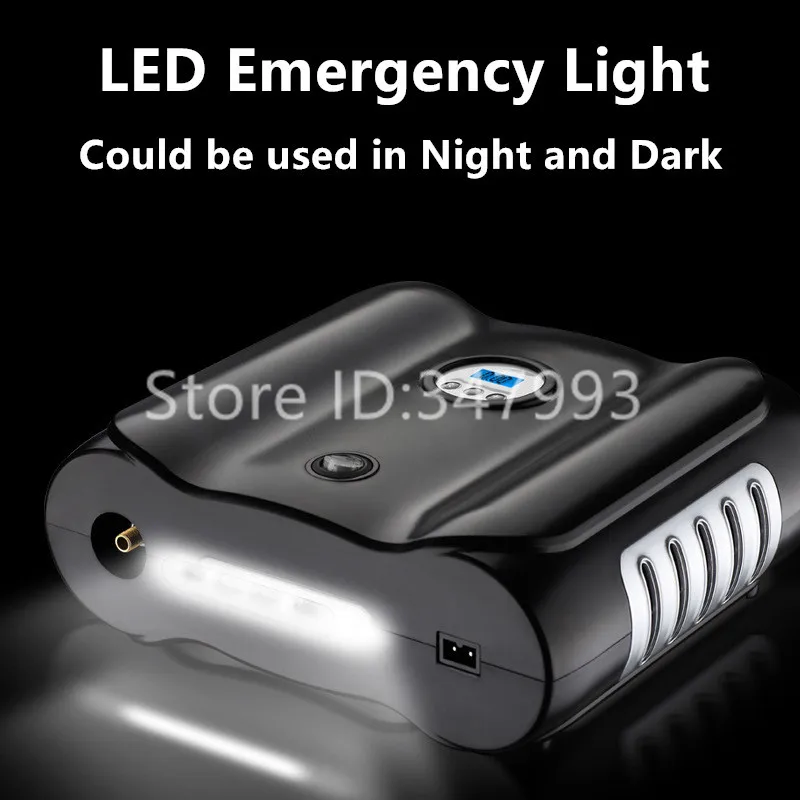 

New Arrival Double Cylinder Digital car inflator 12V Electric Car Air Compressor Pump LED Light Digital Inflatable Pump