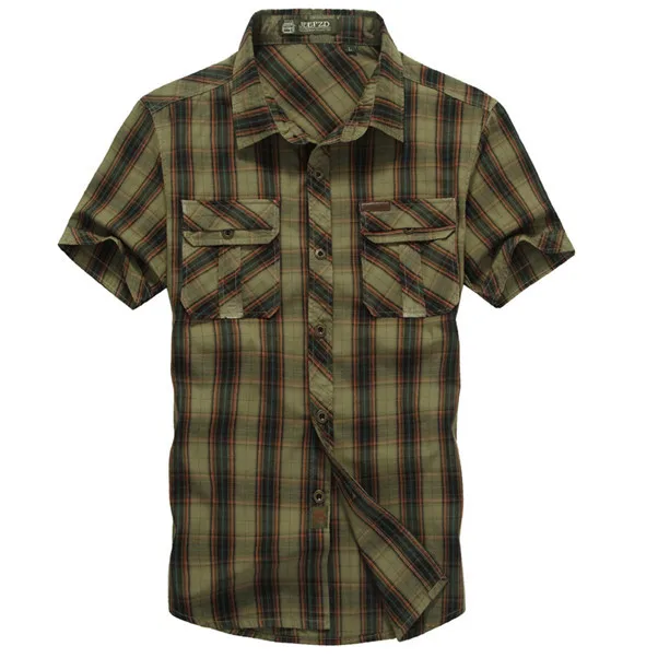 Free Shipping! 2014 New hot Summer Autumn outdoor casual male military short-sleeve plaid man shirt plus size 100% cotton 528 |