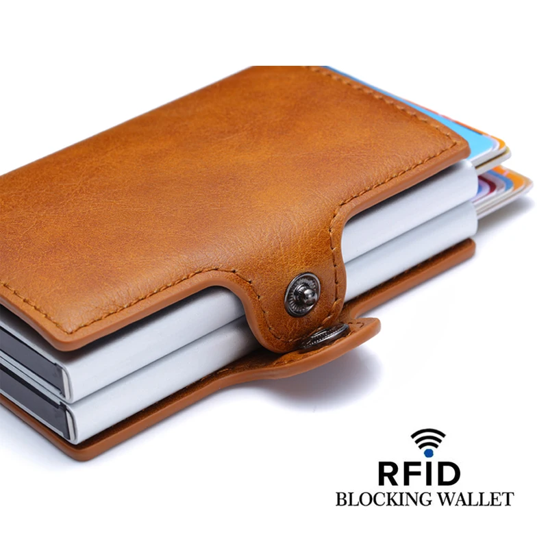 Cizicoco модный металлический держатель для кредитных карт RFID Блокировка