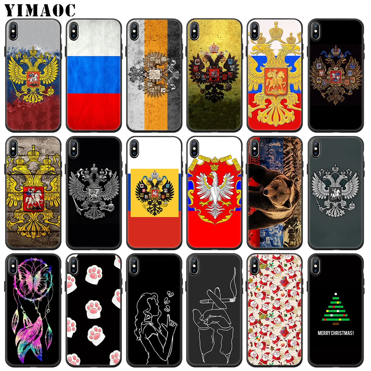 YIMAOC список флагов Российской Федерации мягкий силиконовый чехол для iPhone 11 Pro XS Max