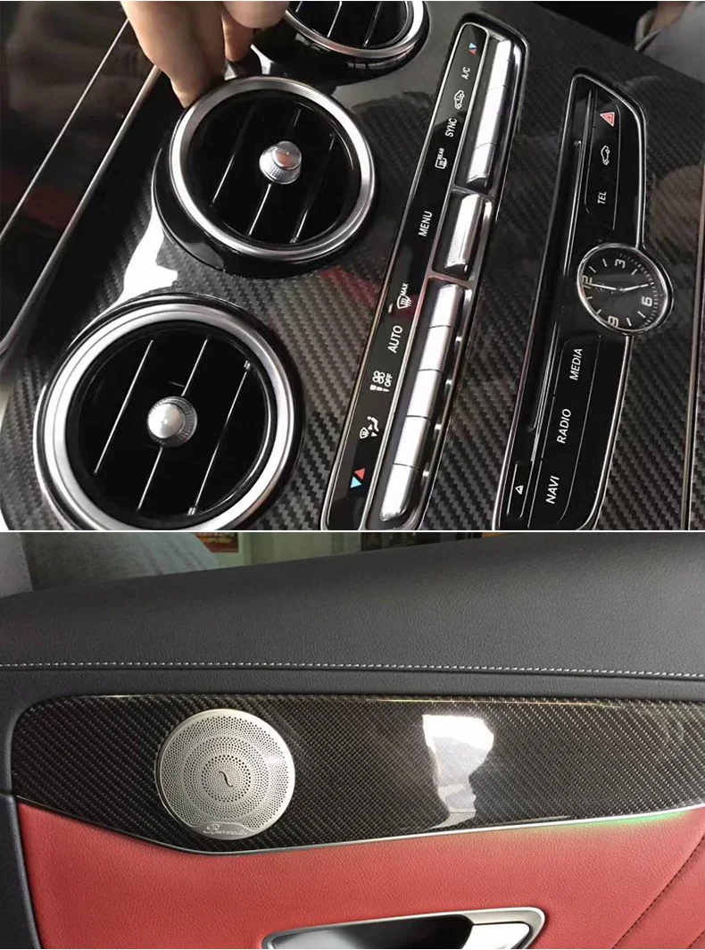 

Fit for Mercedes-Benz C C180L C200L GLC260 GLC carbon fiber Interior controls