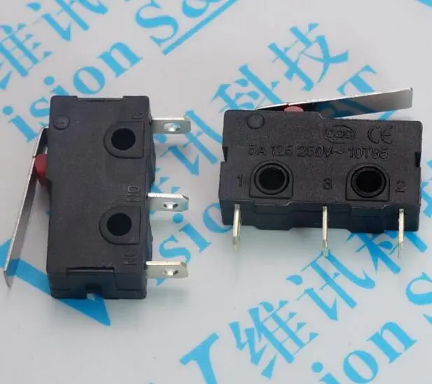 100 шт./лот концевой выключатель 3 Pin N/O N/C высокое качество все новые 5A 250VAC KW11 3Z микро