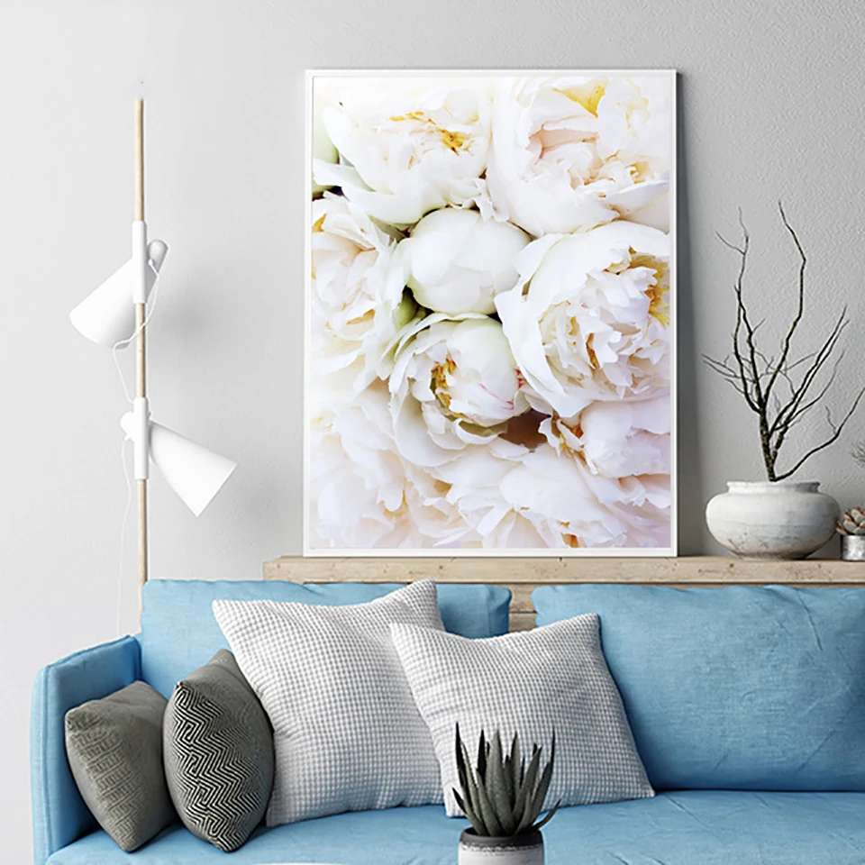 Скандинавские цветы постеры настенные художественные картины минималистичные