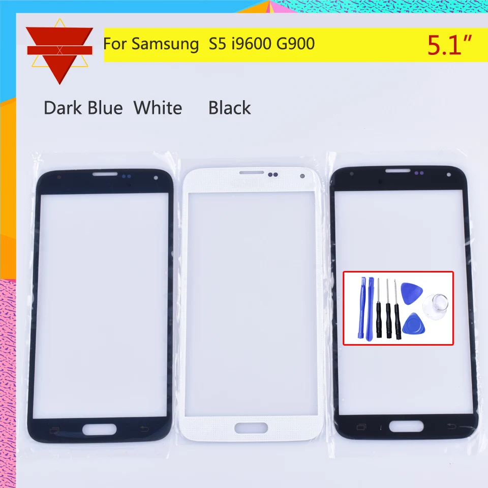 Для Samsung Galaxy S5 I9600 G900F G900H G900A G900 SM-G900F сенсорный экран передняя стеклянная панель