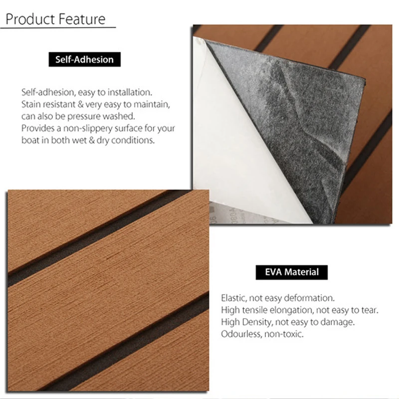 Коричневый + черный полоса линия самоклеющиеся EVA пены тика лист темно-коричневый
