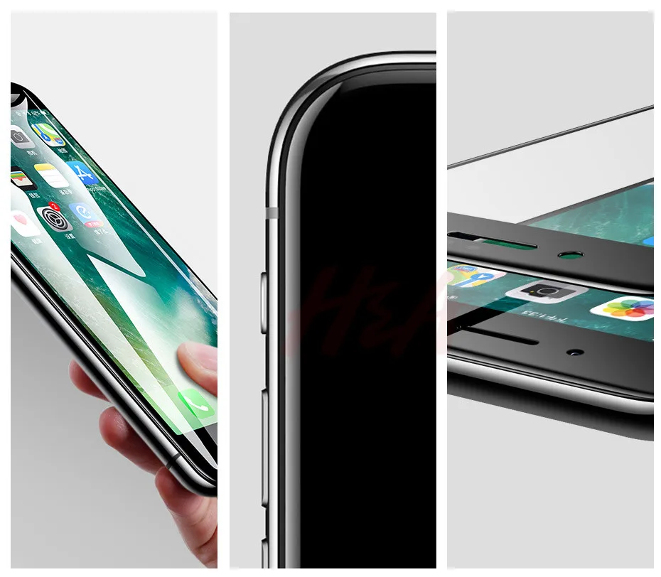 H& A 15D защитное стекло с закругленными краями для iPhone 7 8 6 6S Plus xr x xs max закаленное защитное стекло xs max x стеклянная пленка