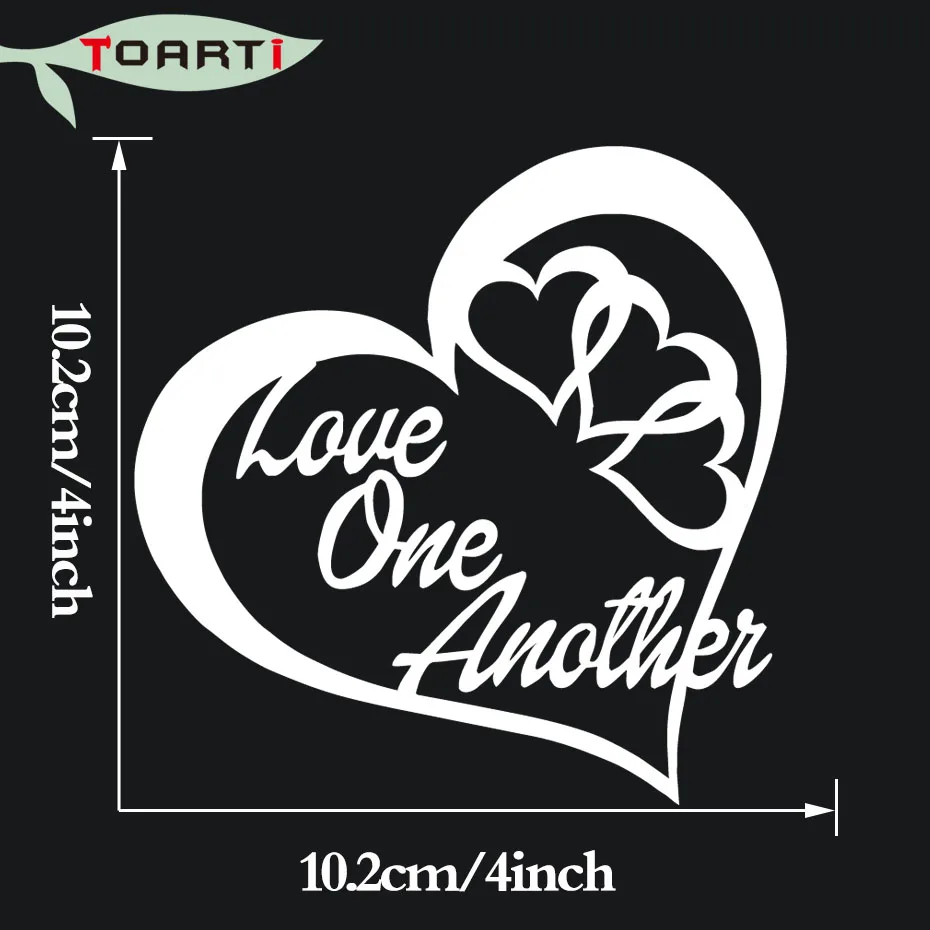 Love One Heart виниловая наклейка на окно автомобиля для стенок бампера символ мира