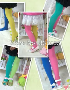 Колготки для девочек, двухцветные, с бархатным покрытием