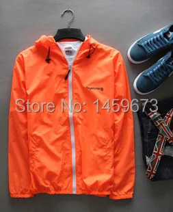 The new 2014 free shipping hooded translucent zipper thin section sport trench coat is prevented bask in clothes men and women|clothes deals|clothes