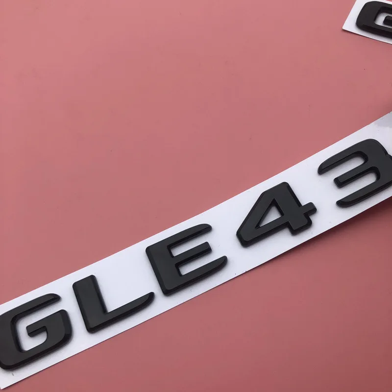 Глянцевый черный GLA GLC GLE 43 63 V8 V12 BITURBO буквы эмблема на багажник логотип автомобиля Установка Наклейка решетка для Mercedes Benz