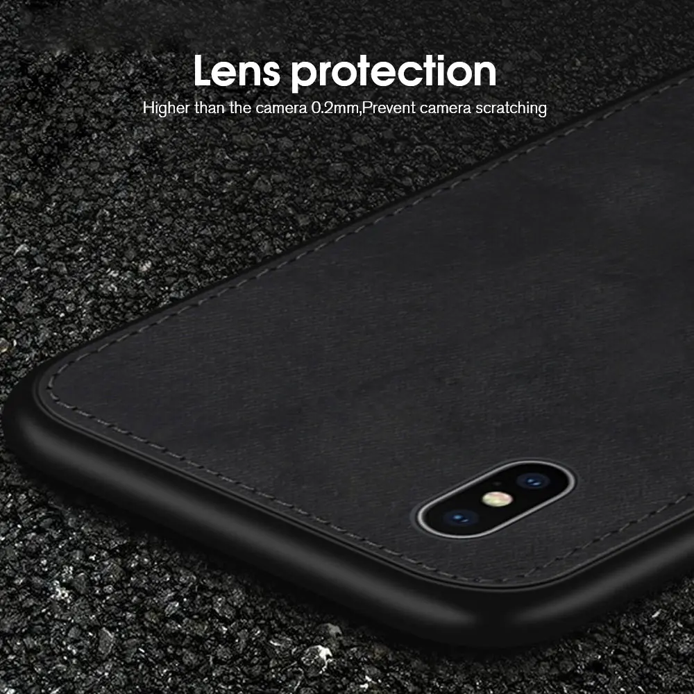Magnetic Cloth Case For iPhone 7 8 plus XR XS Max Soft Silicone Ultra-thin Fabric Texture Cases X 6 6s Cover |