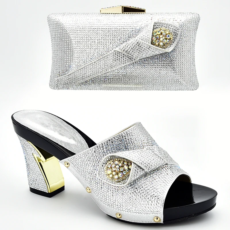 Новейшая модель Комплект из туфель и сумочки в африканском стиле Итальянские