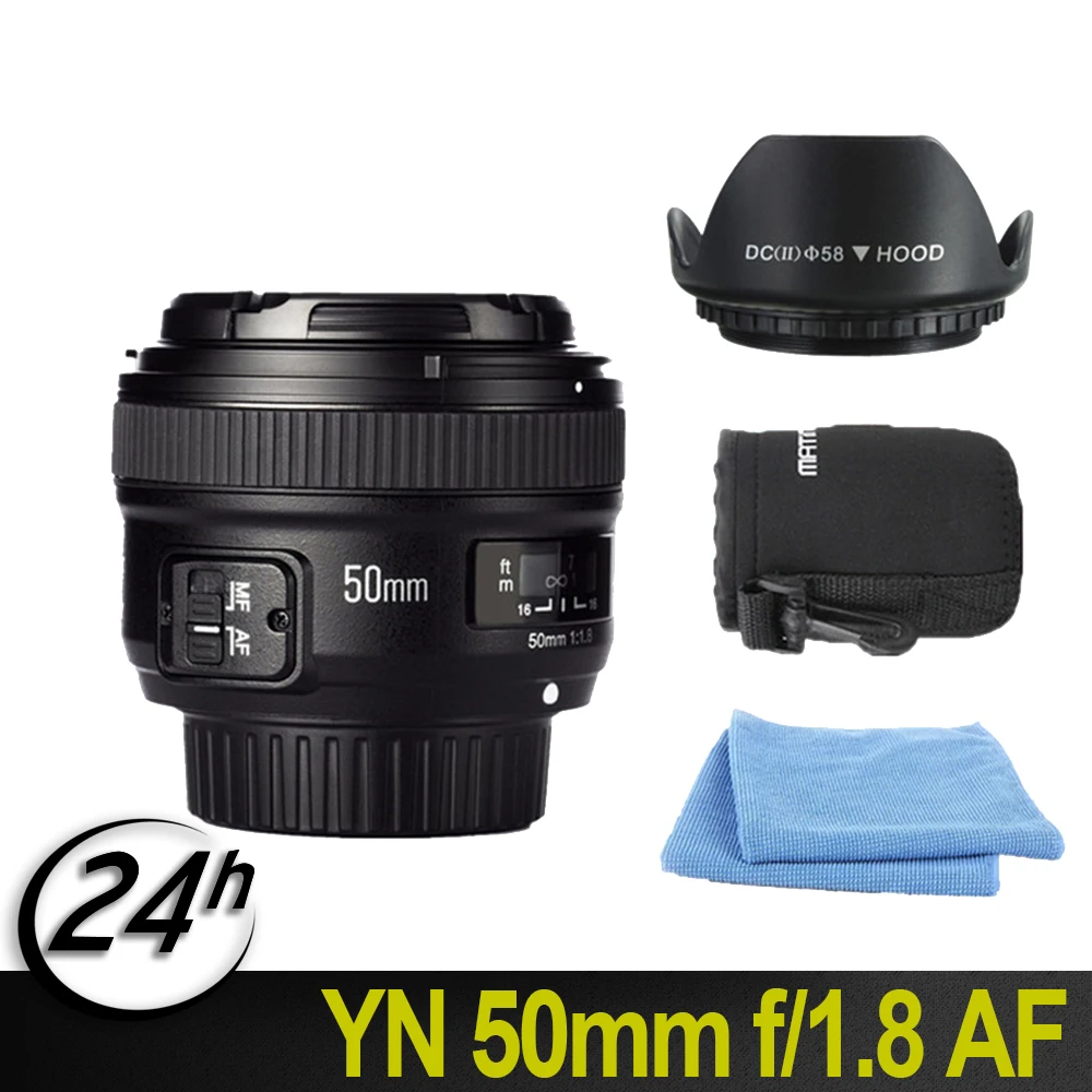 Оригинальный YONGNUO YN 50 мм f/1 8 AF объектив YN50mm апертура Автофокус большая для камеры