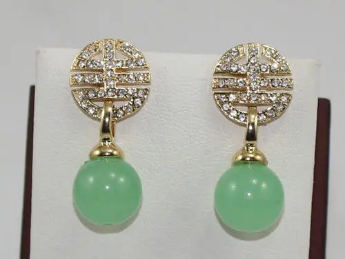 

6 color! fine 12mm green/purple/colorful tiger eye jade stud earring