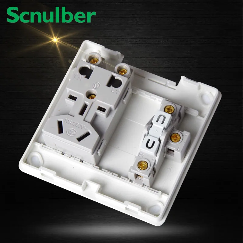 1 комплект 2 способа два полюса и заземляющий контакт розетка с затвором тип